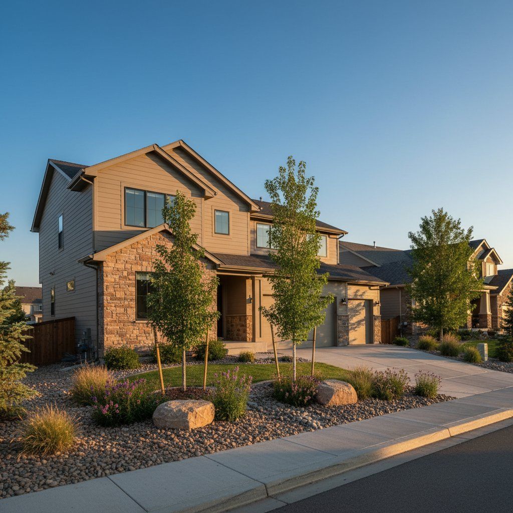 Two-story home exterior in Highlands Ranch, Douglas County