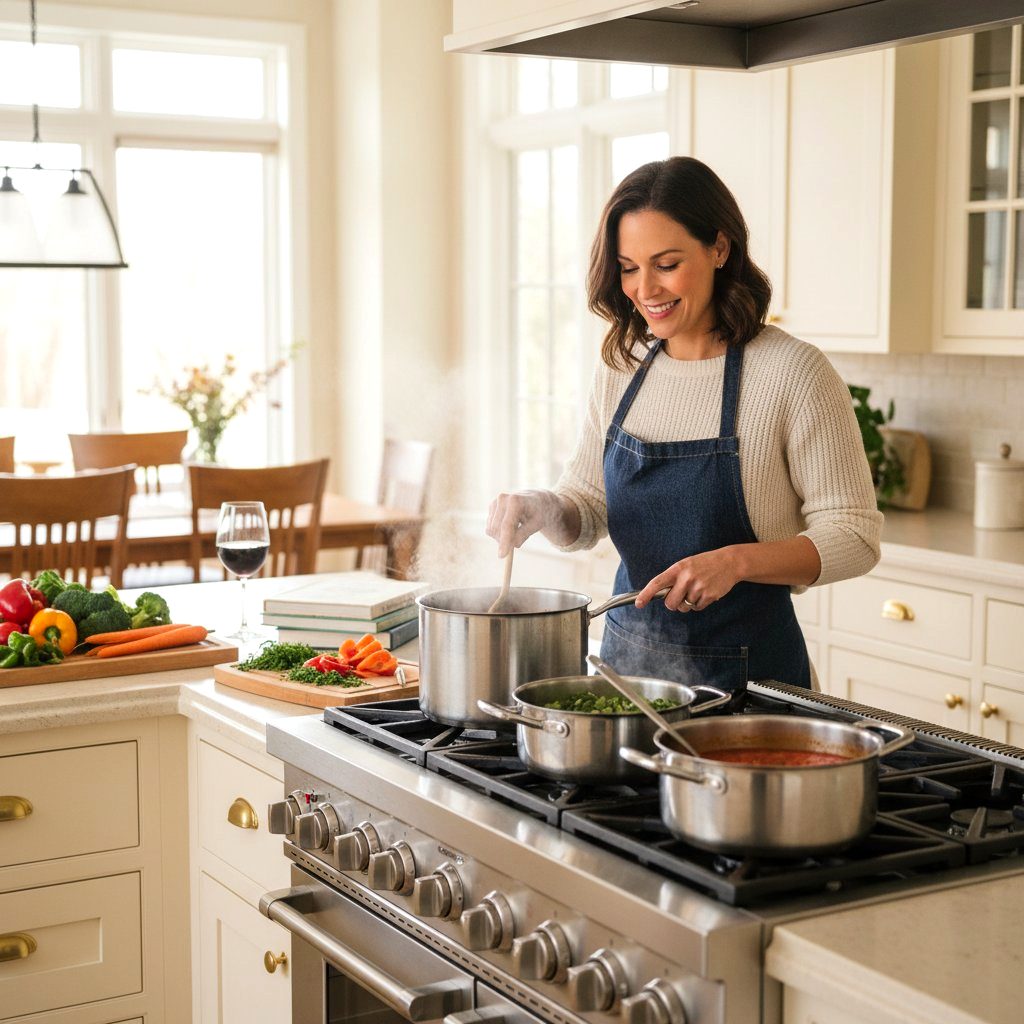 Warm Mediterranean kitchen atmosphere