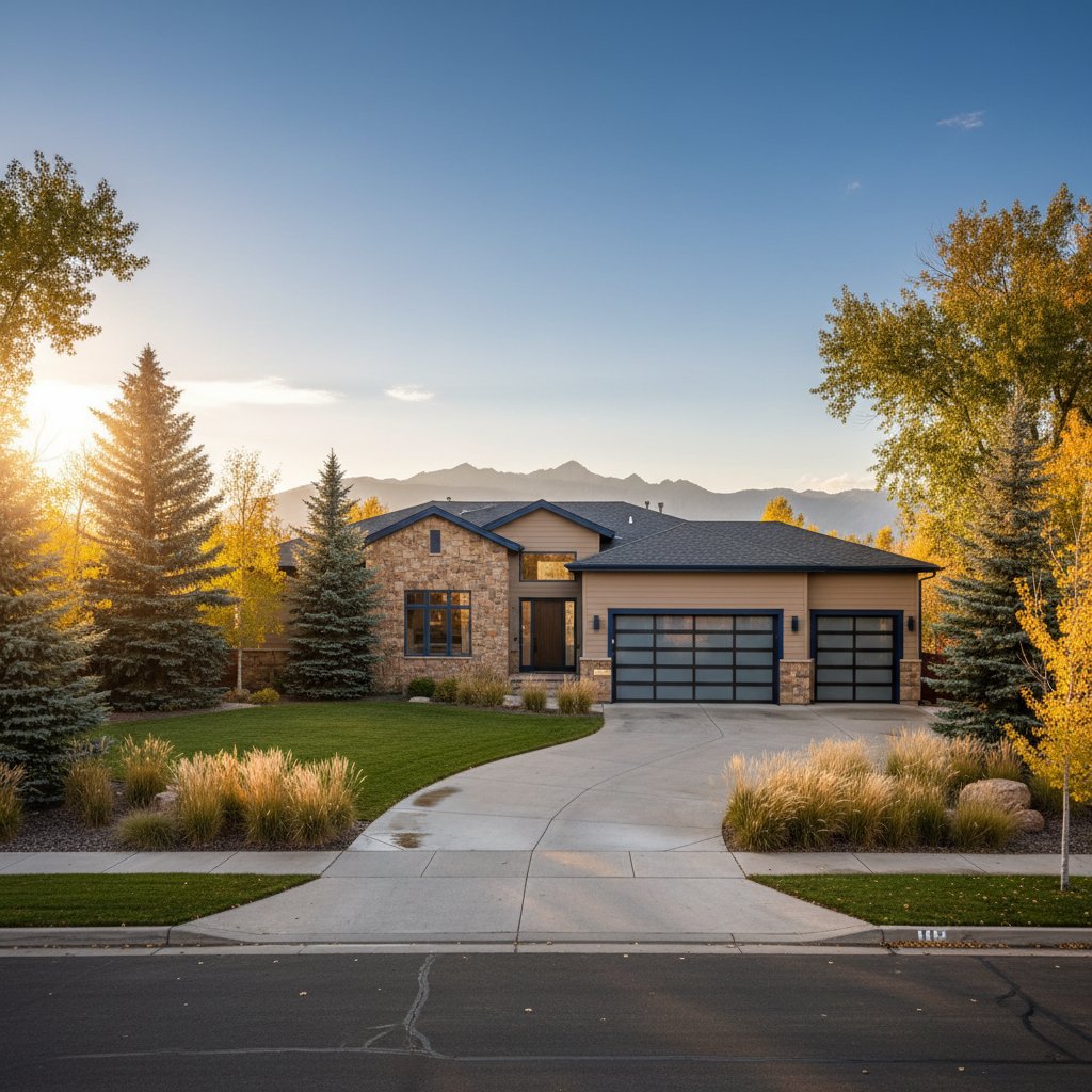 Centennial Colorado residential neighborhood with upscale homes